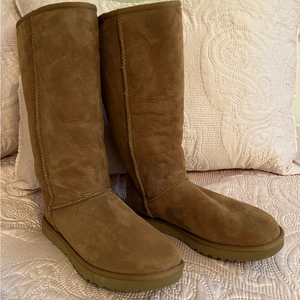 Ugg Classic Tall Tan Boots-Size 11